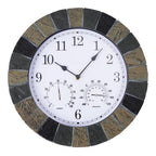 Circular Wall Clock with Textured Ring Border