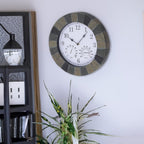 Circular Wall Clock with Textured Ring Border