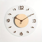 Circular Wall Clock with Transparent Base