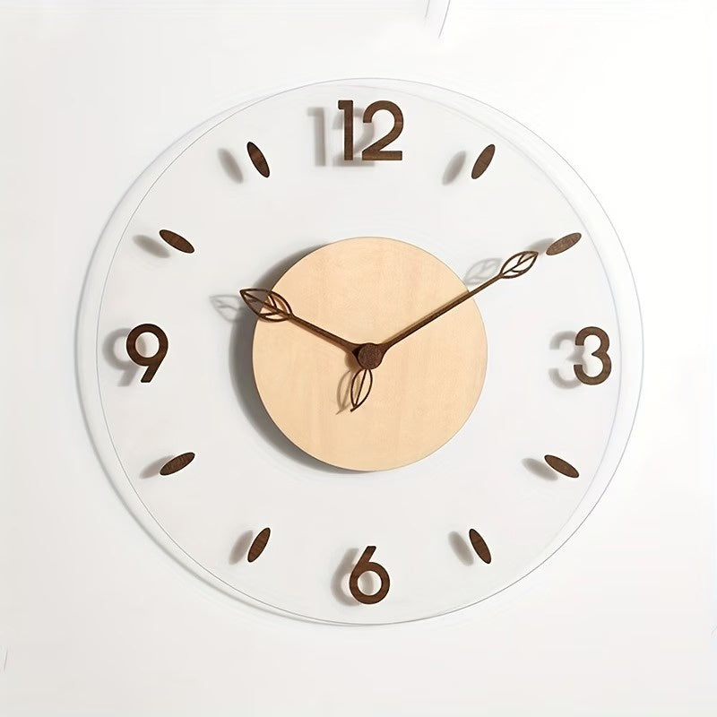 Circular Wall Clock with Transparent Base