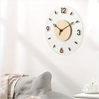 Circular Wall Clock with Transparent Base