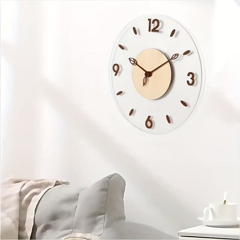 Circular Wall Clock with Transparent Base