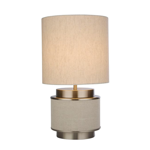 Cylindrical Table Lamp with Drum Shade