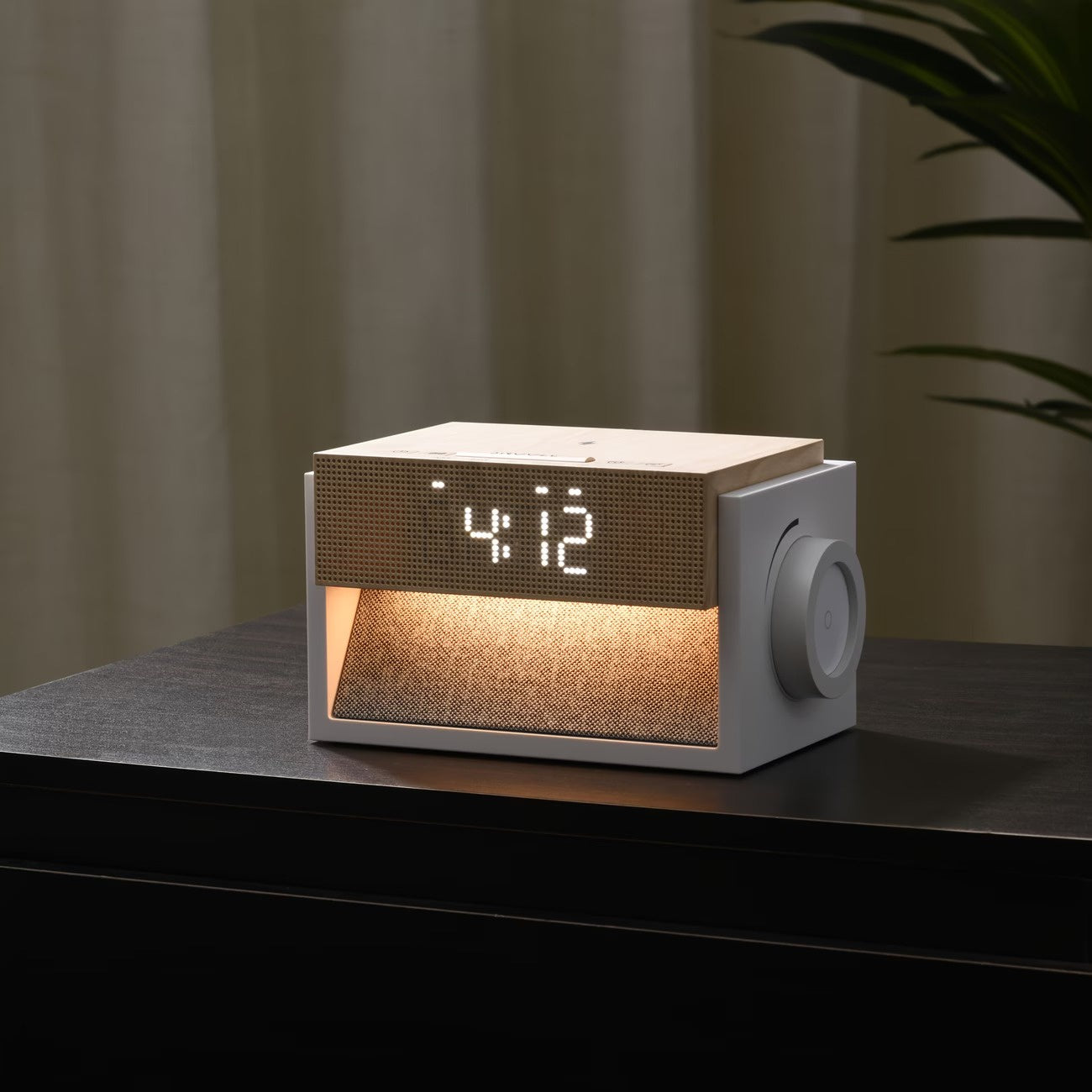Digital Alarm Clock with Wireless Charging and LED Night Light