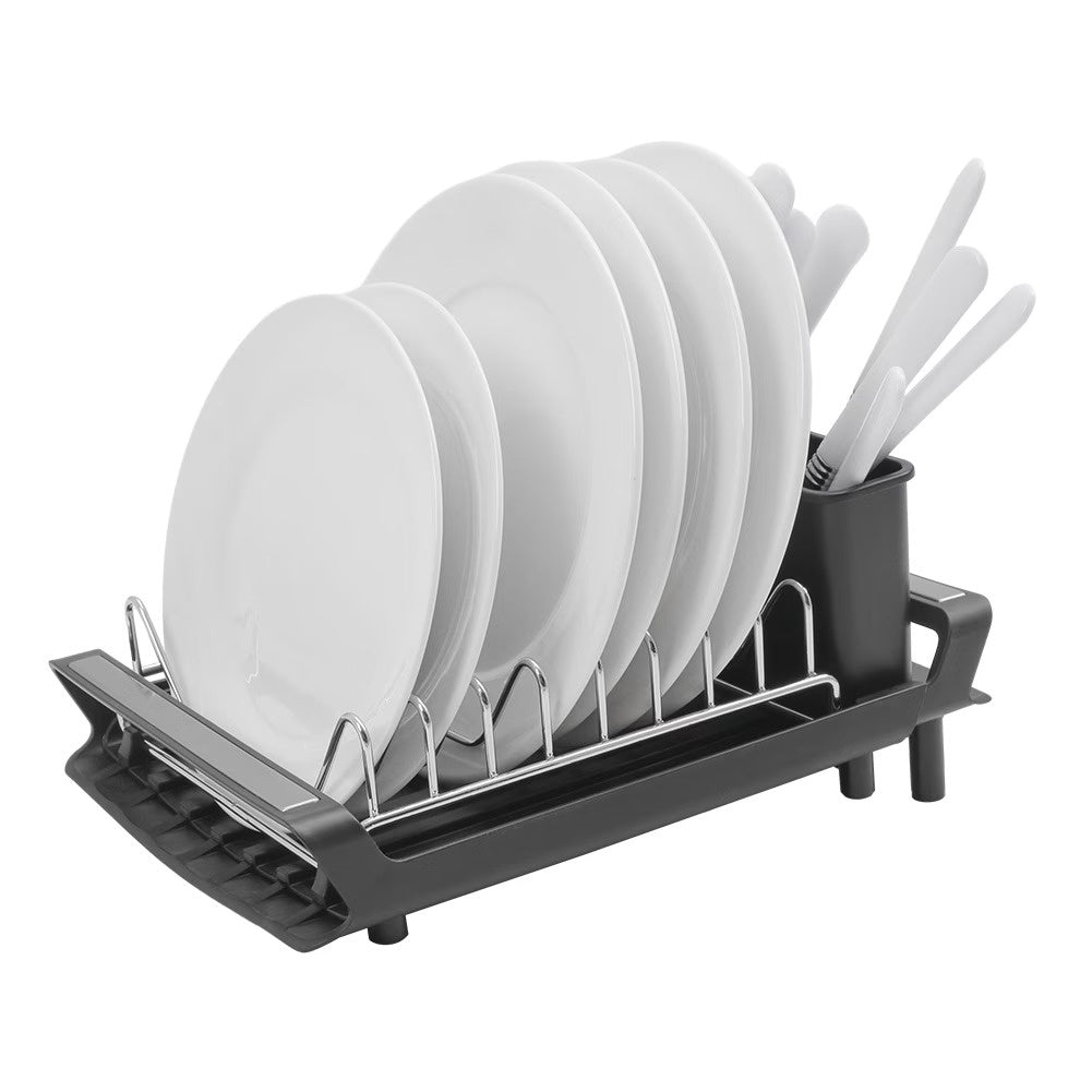 Expandable Dish Drying Rack with Utensil Caddy