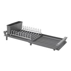 Expandable Dish Drying Rack with Utensil Caddy