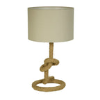 Rope Base Table Lamp with Knotted Stem