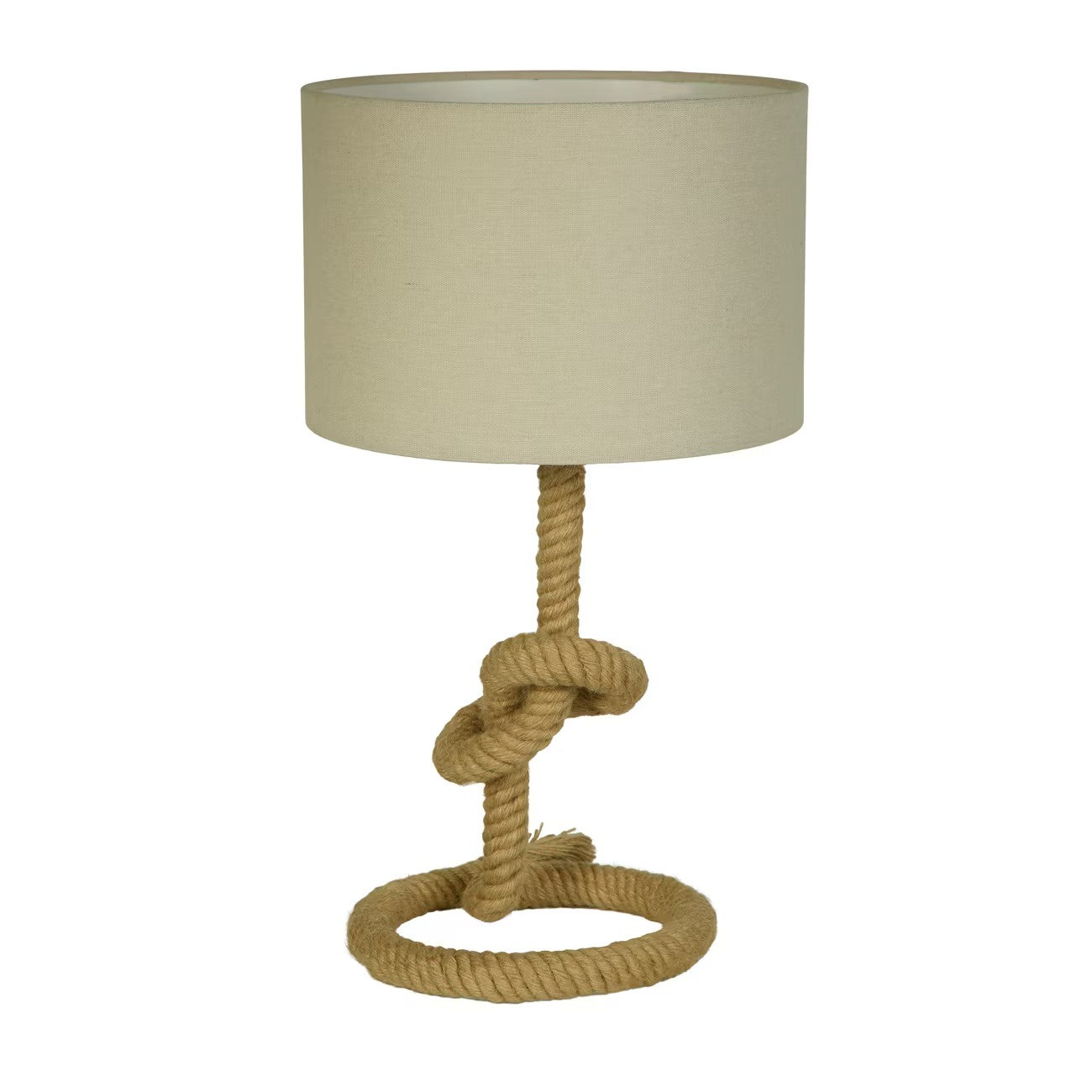 Rope Base Table Lamp with Knotted Stem