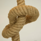 Rope Base Table Lamp with Knotted Stem