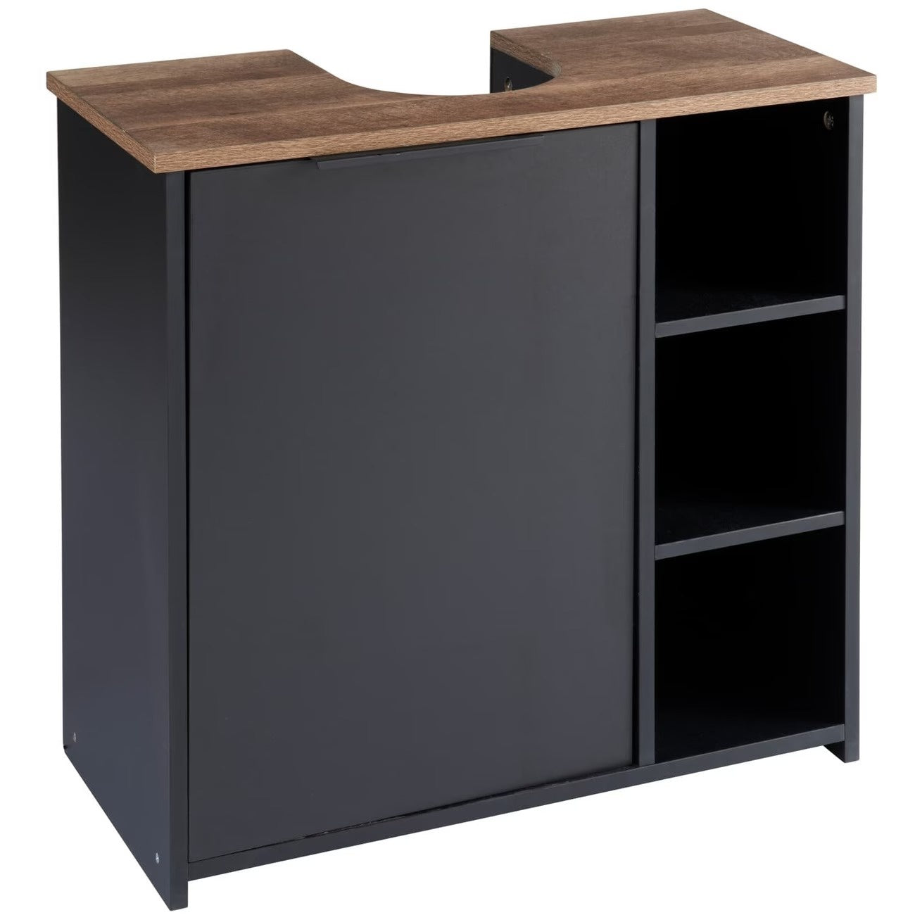 Under-Sink Storage Cabinet with U-Shaped Cutout