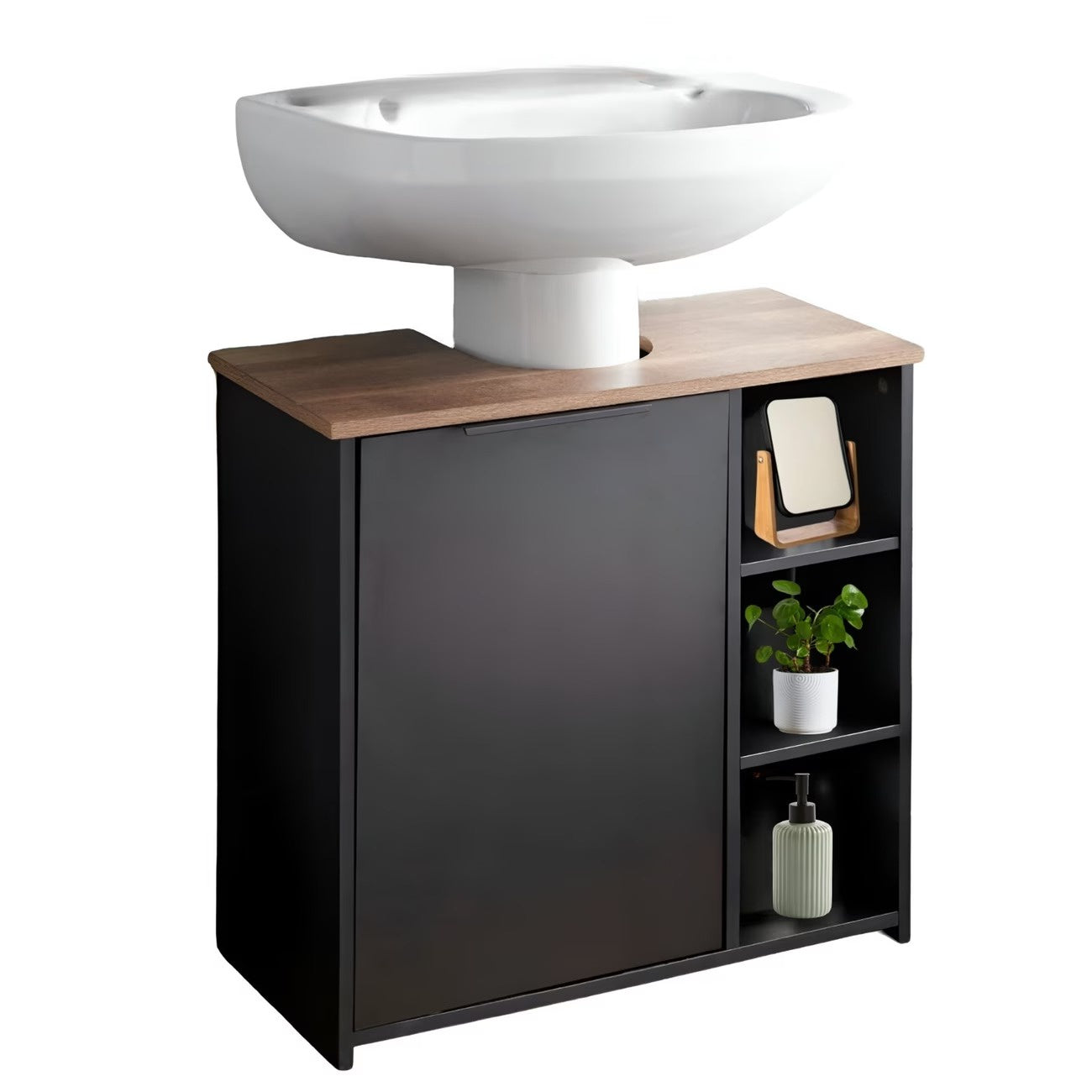 Under-Sink Storage Cabinet with U-Shaped Cutout