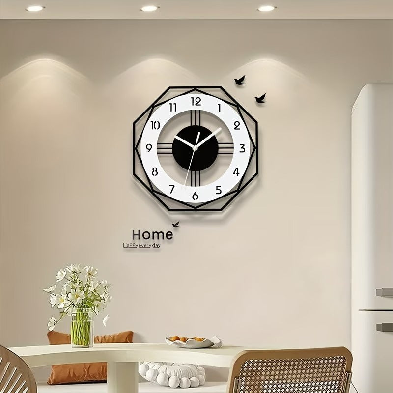 Wall Clock with Octagonal Frame